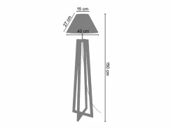 Lámpara de Pie , madera, ,A155xD 40xP40cm^TOSEL Clearance