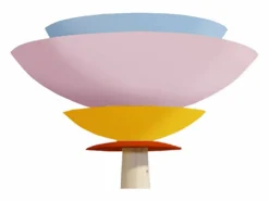 TOSEL Lámpara de Pie ,madera, ,A162xD40xP40cm Rosa Outlet