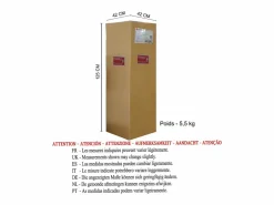 TOSEL Lámpara de Pie ,madera, ,A150xD40xP40cm Blanco Hot