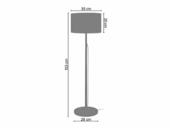 TOSEL Lámpara De Pie|Lámpara de Pie ,madera, ,A142xD 30x P 30cm