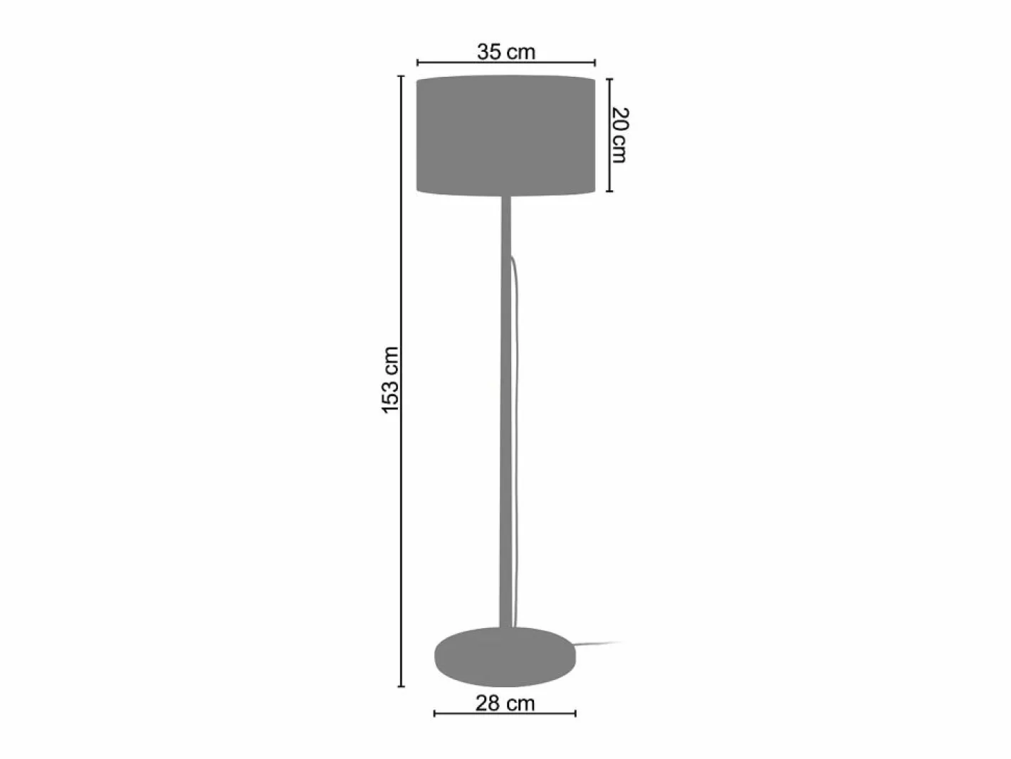 TOSEL Lámpara De Pie|Lámpara de Pie ,madera, ,A142xD 30x P 30cm