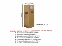 TOSEL Lámpara de Pie ,metal,,A145xD30xP30cm Amarillo Outlet