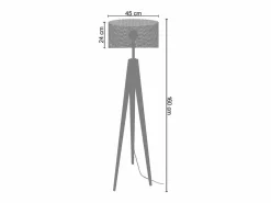 Lámpara de Pie ,metal,natural, A 160xD45xP45cm^TOSEL Best