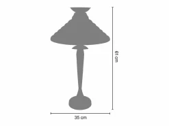 TOSEL Lámpara De Mesa|Lámpara de Salón ,metal,madera,, A57xD40xP40cm