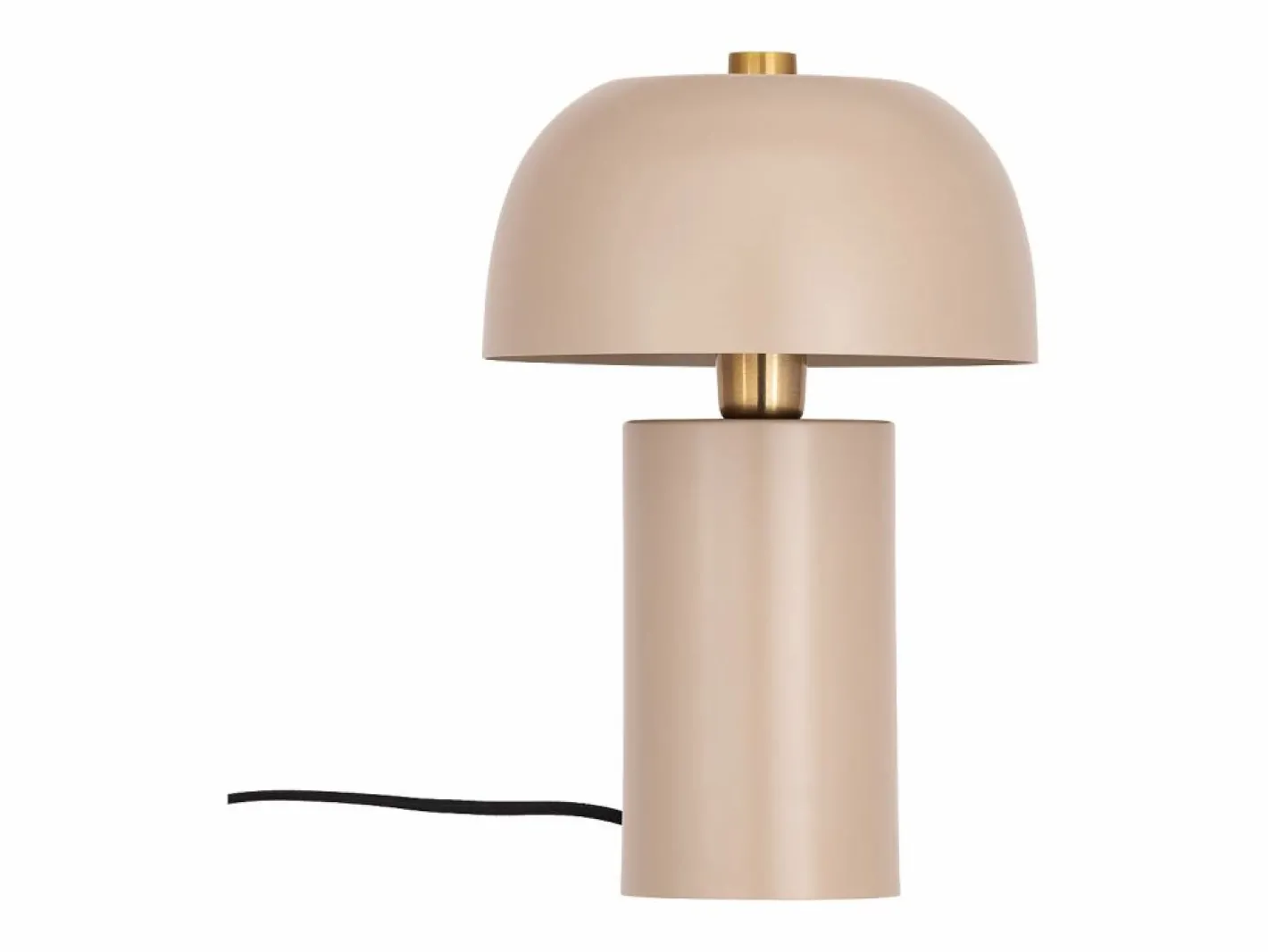 OZAIA Lámpara de sobremesa con forma de seta en metal, D. 26 x Alt. 39 cm, , WINDY Beige Hot
