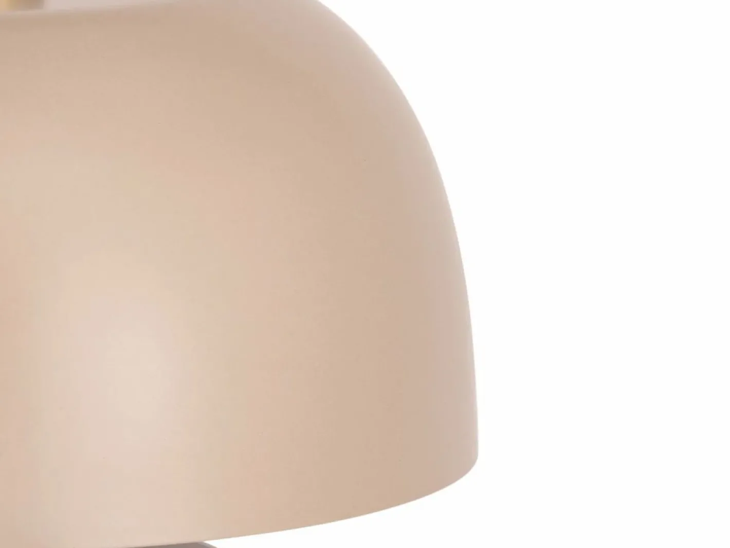 OZAIA Lámpara de sobremesa con forma de seta en metal, D. 26 x Alt. 39 cm, , WINDY Beige Hot
