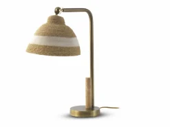 Lámpara de sobremesa con tulipa de fibra natural trenzada^ Best