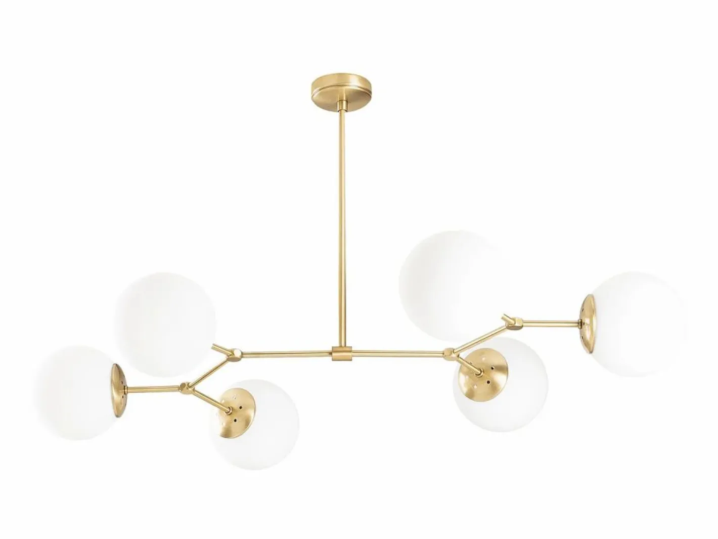 OZAIA Lámpara de techo de hierro - lámpara Ancho 100 x Alt. 52 cm - Color y blanco DAMAR Dorado Sale