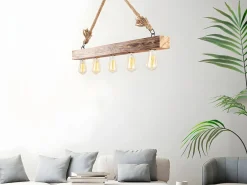 Lámpara de techo de madera - lámpara Ancho 100 x Alt. 53 cm - Color natural - EREBOS^OZAIA Hot