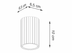 Lámpara de techo Gloow minimalista de aluminio - 1 fuentes luminosas 4000K - L.6,5 x A.10 cm -^Sollux Lighting Hot