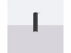 Sollux Lighting Lámpara de techo Gloow minimalista de aluminio - 1 fuentes luminosas 3000K - L.6,5 x A.30 cm - Negro Discount