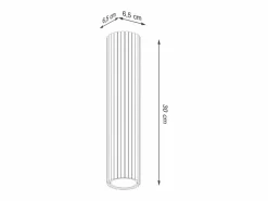 Sollux Lighting Lámpara de techo Gloow minimalista de aluminio - 1 fuentes luminosas 3000K - L.6,5 x A.30 cm - Negro Discount