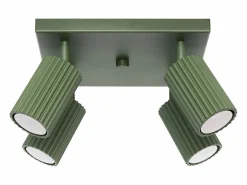 Lámpara de techo Gloow minimalista de aluminio - 4 fuentes luminosas 3000K - L.25 x A.16,5 cm - oliva^Sollux Lighting Sale