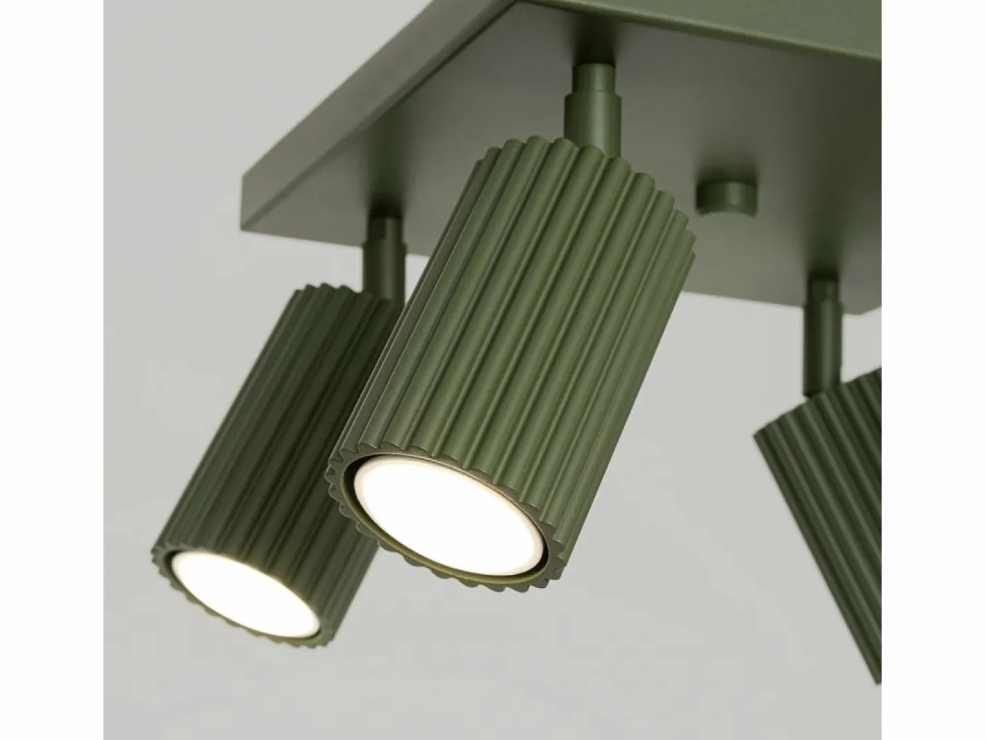 Lámpara de techo Gloow minimalista de aluminio - 4 fuentes luminosas 3000K - L.25 x A.16,5 cm - oliva^Sollux Lighting Sale