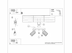 Lámpara de techo Gloow minimalista de aluminio - 4 fuentes luminosas 3000K - L.25 x A.16,5 cm - oliva^Sollux Lighting Sale