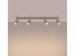 Sollux Lighting Lámpara De Techo Karbon Minimalista De Aluminio - 4 Fuentes Luminosas - L.81 X A.16,5 Cm - Pardo Gris Outlet