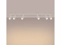 Sollux Lighting Lámpara De Techo Karbon Minimalista De Aluminio - 6 Fuentes Luminosas - L.117 X A.16,5 Cm - Beige Hot