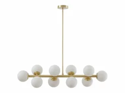 Lámpara de techo latón y blanco 10 globos L.94 x Alt.88 cm - SOFIA^OZAIA Online