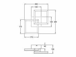 Lámpara de techo LED BARD moderna 21W blanca 3394-28-102 Fabas Luce Blanco Clearance