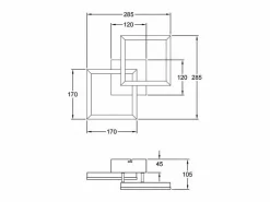 Plafón|Lámpara de techo LED moderna BARD 21W oro mate 3394-28-225 Fabas Luce