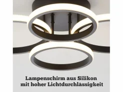 Lámpara de techo LED , 4 anillos, regulable, color , 48 W, para salón^NETTLIFE Hot