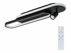 NETTLIFE Lámpara de techo LED negra moderna regulable para dormitorio con 1 foco de techo Negro Hot