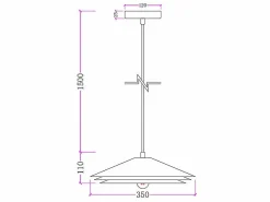 Lámpara de techo, lámpara de metal - D. 35 x Alt. 161 cm - - KIRUNA^OZAIA Clearance