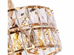 Lámpara de techo moderna de cristal para salón dorada - Redonda 50 cm - Miami Dorado Online