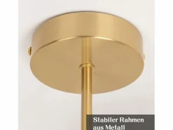 NETTLIFE Lámpara de techo para pasillo : Lámpara de techo vintage E27 con bola de cristal y 2 luces. Dorado