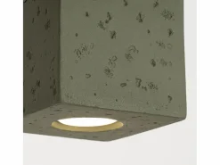 Sollux Lighting Lámpara de techo Quad industrial de concreto - 1 fuentes luminosas - L.10 x A.10 cm - oliva Verde Hot