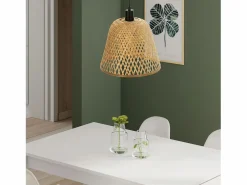 VS Venta-stock Lámpara de techo Raku en Bambú, diametro 30 cm Beige Discount
