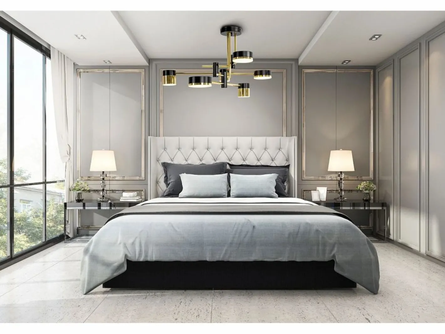 Plafón|Lámpara De Techo Toolight App1002-6C Black