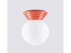 Sollux Lighting Lámpara de techo Zori minimalista de cerámica/vidrio vidriado - 1 fuentes luminosas - L.12 x A.12 cm - durazno Rosa New