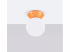 Sollux Lighting Plafón|Lámpara de techo Zori minimalista de cerámica/vidrio vidriado - 1 fuentes luminosas - L.12 x A.12 cm -