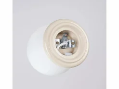Sollux Lighting Lámpara de techo Zori minimalista de cerámica/vidrio vidriado - 1 fuentes luminosas - L.12 x A.12 cm - Beige Sale