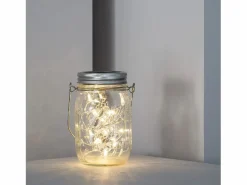 Ledkia Guirnalda Luminosa|Lámpara Exterior LED Tarro Solar 3000K Blanco Cálido
