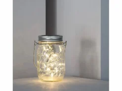 Ledkia Guirnalda Luminosa|Lámpara Exterior LED Tarro Solar 3000K Blanco Cálido