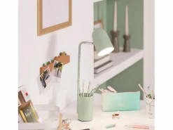 Ledkia Lámpara De Escritorio|Lámpara Flexo Escritorio de Metal con Portalápices Waal Celadón