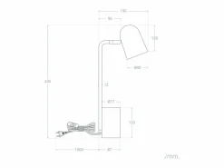 Ledkia Lámpara De Escritorio|Lámpara Flexo Escritorio de Metal con Portalápices Waal Celadón