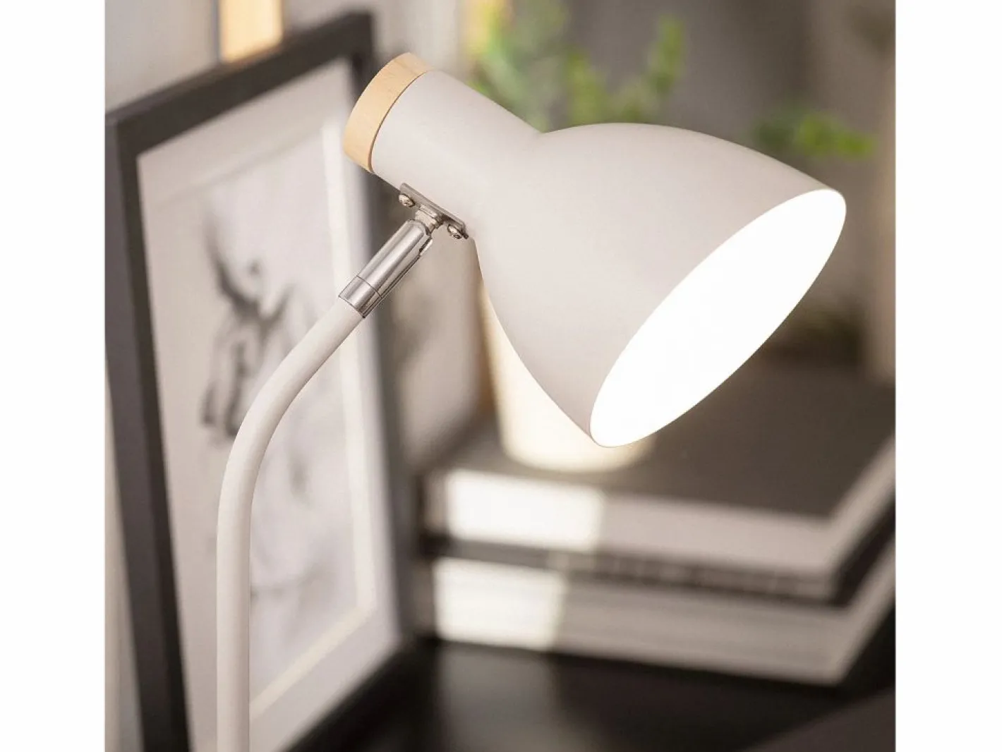Ledkia Lámpara Flexo Escritorio Metal Luxo Blanco Outlet