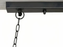Lámpara industrial de madera OLIUS - metal 4 luces Alt. 31 cm - natural^OZAIA Discount