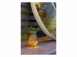 Lámpara solar piña - GALIX - Metal/Vidrio - 5 LED - 8 horas de iluminación^ New