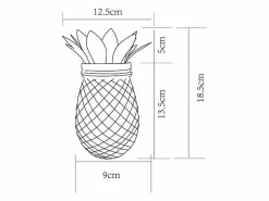 Lámpara solar piña - GALIX - Metal/Vidrio - 5 LED - 8 horas de iluminación^ New