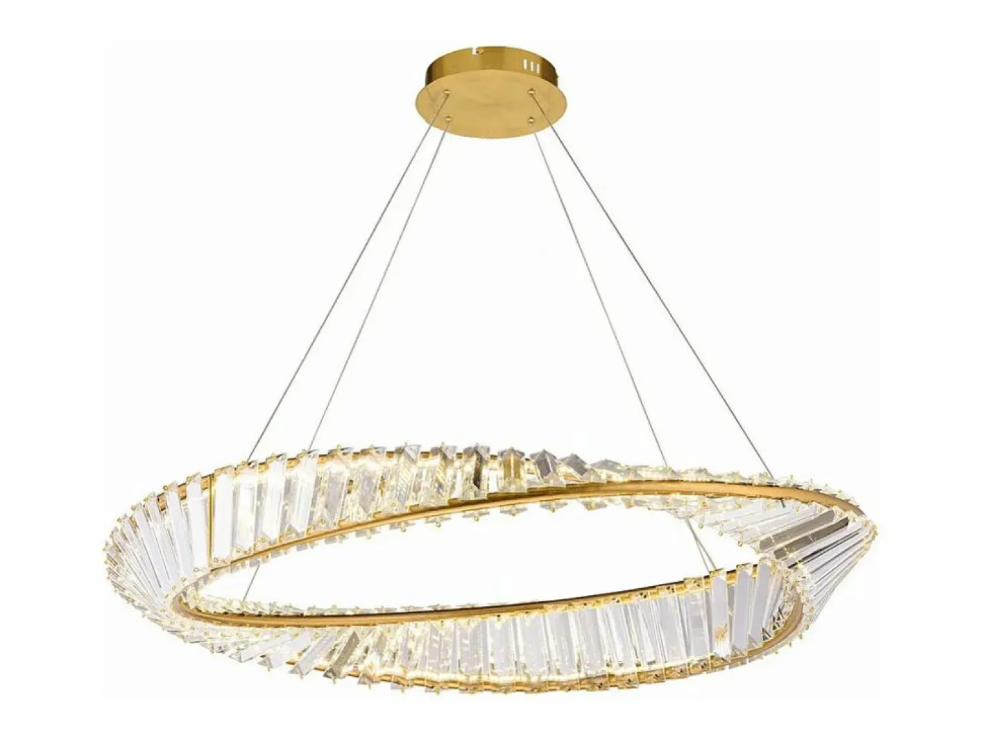 Lámpara Toolight App1201-Cp Cristal 50Cm Gold Dorado Hot