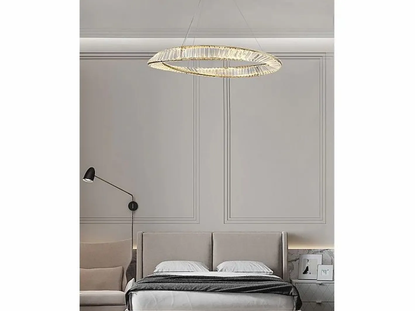Lámpara Toolight App1201-Cp Cristal 50Cm Gold Dorado Hot