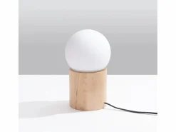 Sollux Lighting Lámpara De Escritorio|Lámparas De Escritorio Boomo Moderno De Madera - 1 Fuentes Luminosas - L.12 X A.21 Cm - Madera Natural