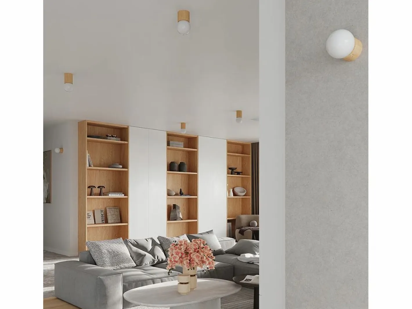 Sollux Lighting Lámpara De Escritorio|Lámparas De Escritorio Boomo Moderno De Madera - 1 Fuentes Luminosas - L.12 X A.21 Cm - Madera Natural