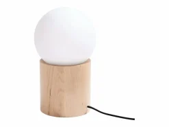 Sollux Lighting Lámpara De Mesa|Lámparas de escritorio Lust moderno de madera - 1 fuentes luminosas 3000K - L.12 x A.21 cm - madera natural