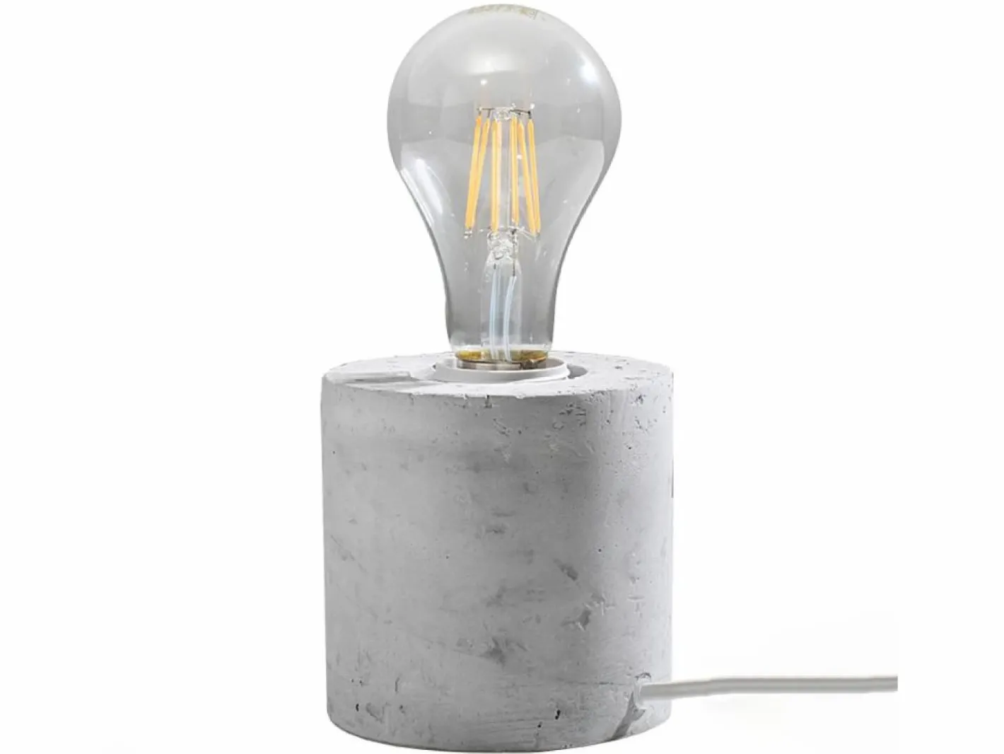 Sollux Lighting Lámparas de escritorio Nalvado industrial de concreto - 1 fuentes luminosas 3000K - L.10 x A.10 cm - Gris Clearance