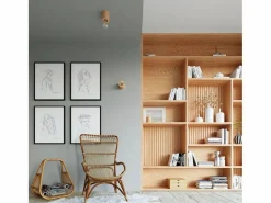 Sollux Lighting Lámpara De Mesa|Lámparas de escritorio Nalvado escandinavo de madera - 1 fuentes luminosas 4000K - L.10 x A.10 cm - madera natural